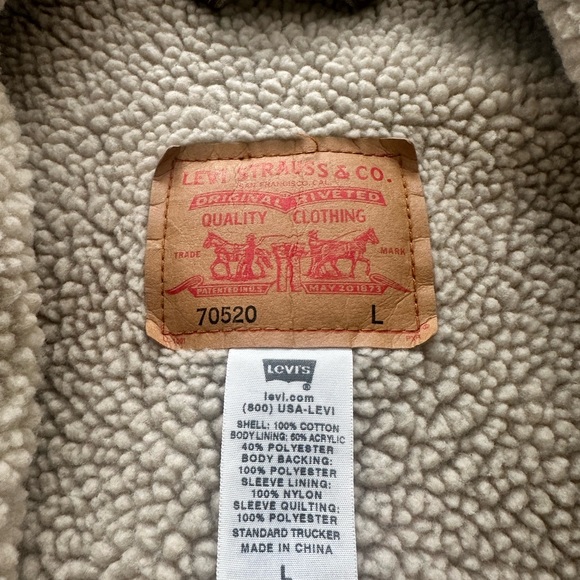 Brown Sherpa-Lined Denim Jacket - Picture 4 of 4